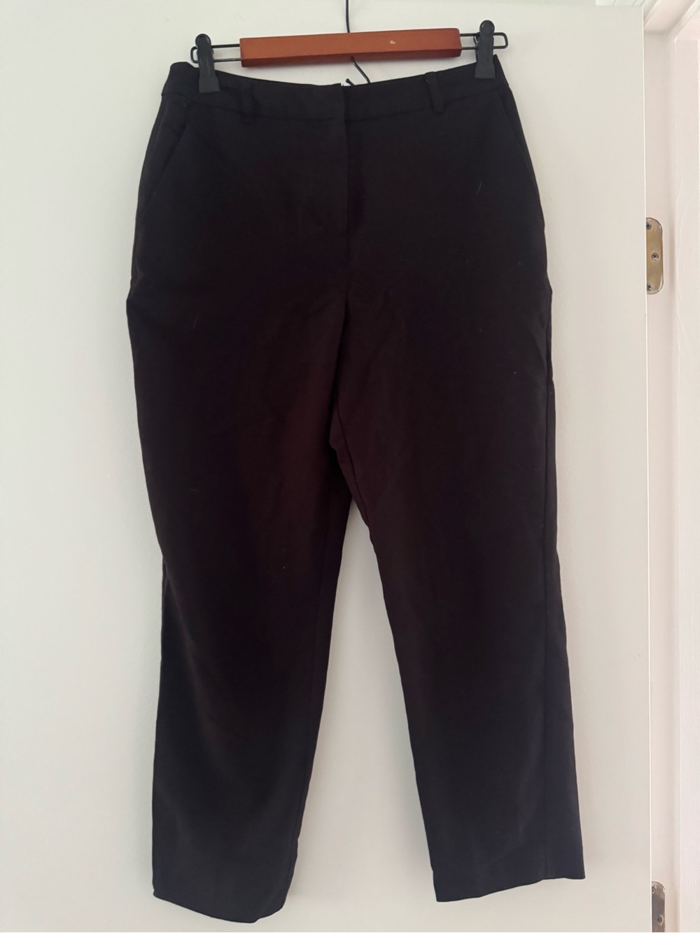 Topshop Black Straight-Leg Dress Pants